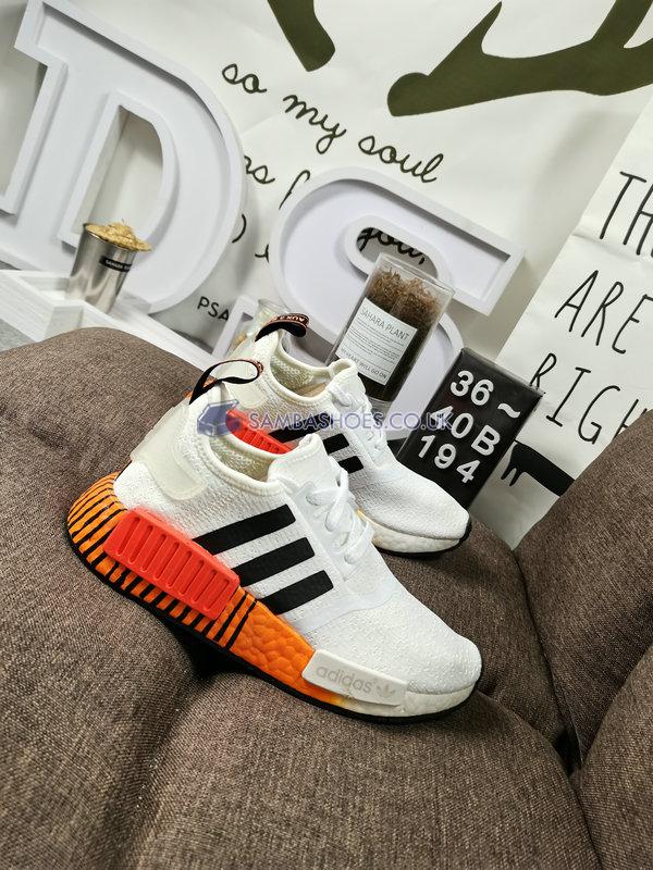 Adidas NMD_R1 "Glitch - White Solar Red" - Cloud White/Core Black/Solar Red - FV3648 Classic Originals Shoes