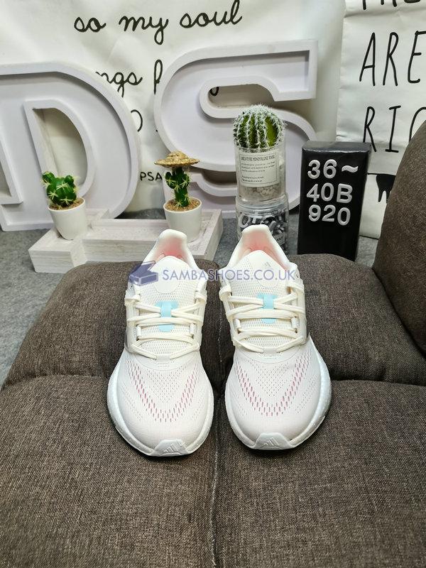 Adidas PureBoost 22 "White Beam Pink" - Cloud White/Silver Metallic/Beam Pink - HQ1457 Classic Running Shoes