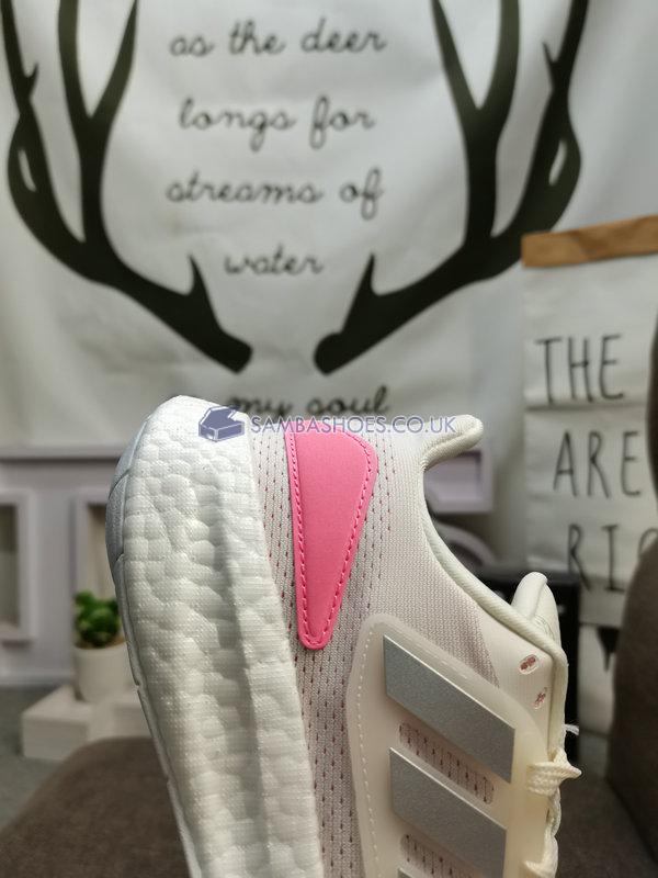 Adidas PureBoost 22 "White Beam Pink" - Cloud White/Silver Metallic/Beam Pink - HQ1457 Classic Running Shoes