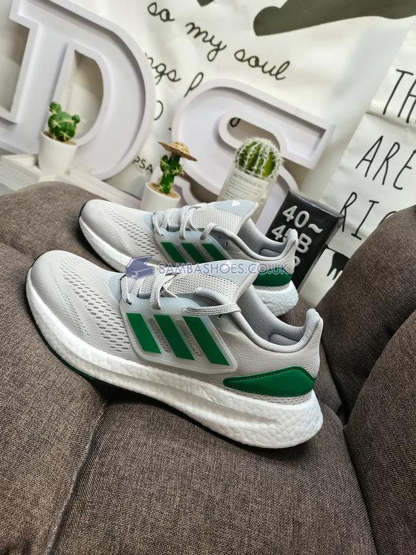 Adidas PureBoost 22 "White Court Green" - Cloud White/Court Green/Core Black - HQ8588 Classic Running Shoes