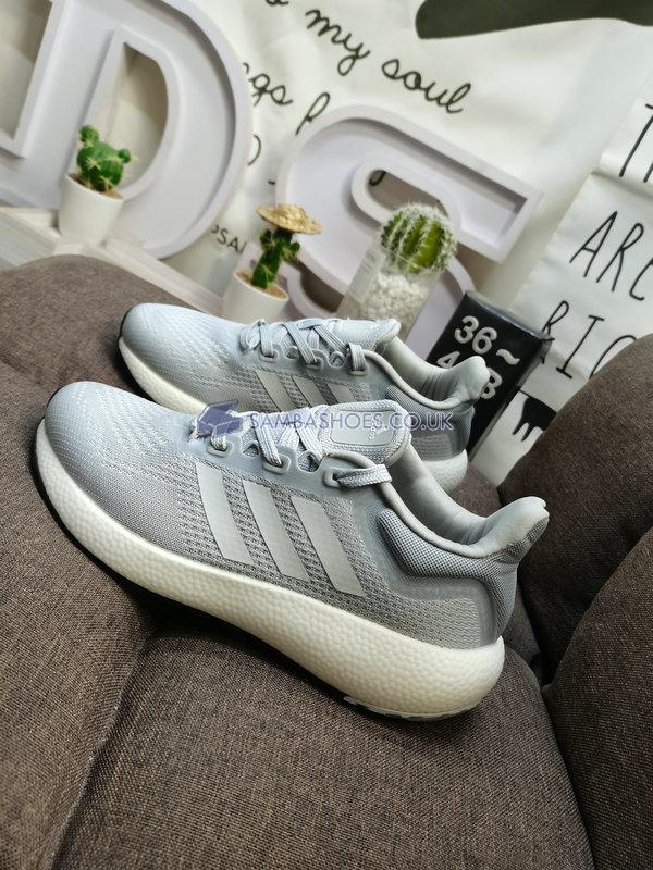 Adidas PureBoost 22 "Grey White" - Grey Two/Cloud White/Core Black - GW9152 Classic Running Shoes