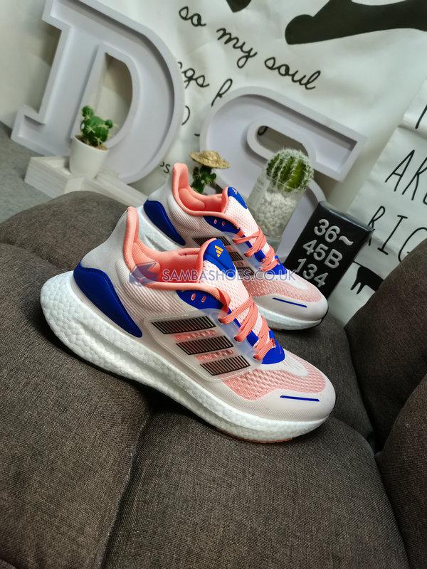 Adidas PureBoost 22 Heat.RDY "White Blue Orange" - Cloud White/Night Metallic/Lucid Blue - GY4706 Classic Running Shoes