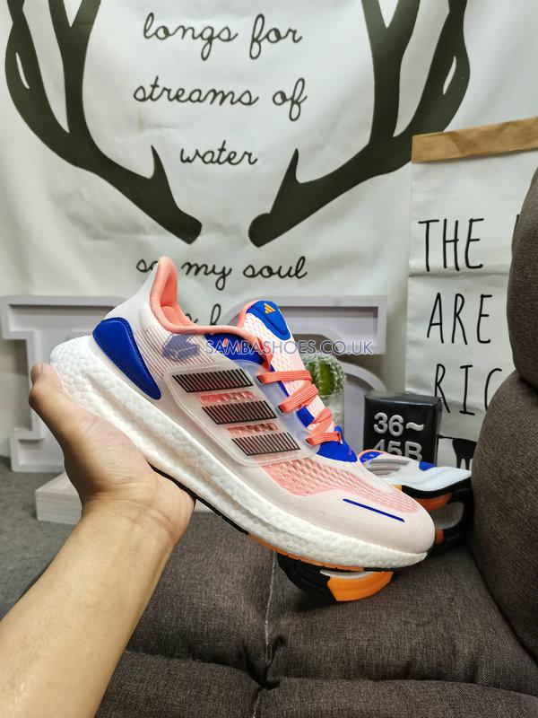 Adidas PureBoost 22 Heat.RDY "White Blue Orange" - Cloud White/Night Metallic/Lucid Blue - GY4706 Classic Running Shoes