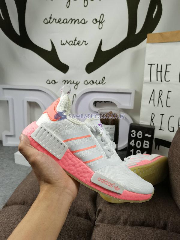 Adidas Wmns NMD_R1 "White Signal Pink" - Cloud White/Semi Flash Red/Signal Pink - FY9388 Classic Running Shoes