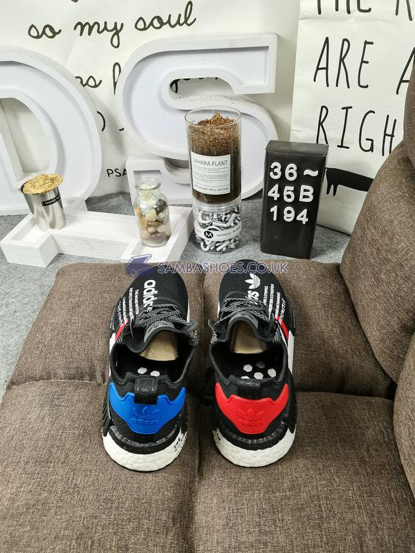 Atmos x Adidas NMD R1 "Black" - Black/White/Red/Blue - FV8428 Classic Originals Shoes