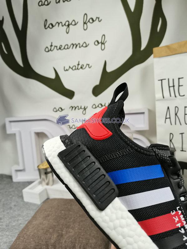 Atmos x Adidas NMD R1 "Black" - Black/White/Red/Blue - FV8428 Classic Originals Shoes