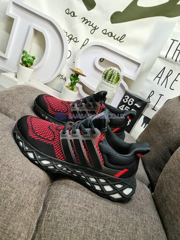 Adidas UltraBoost Web DNA "Black Vivid Red" - Core Black/Core Black/Vivid Red - GY8091 Classic Running Shoes