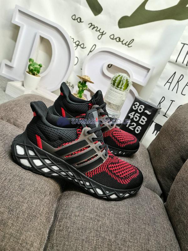 Adidas UltraBoost Web DNA "Black Vivid Red" - Core Black/Core Black/Vivid Red - GY8091 Classic Running Shoes