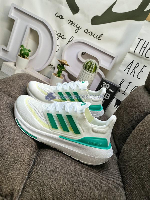 Adidas UltraBoost Light "White Tint Court Green" - White Tint/Court Green/Blue Dawn - HQ6350 Classic Running Shoes