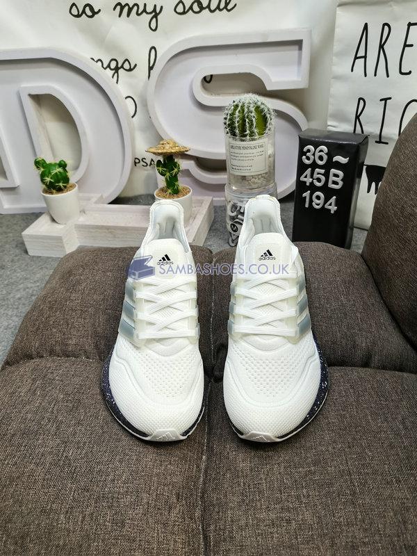 Adidas UltraBoost 21 "White Blue Violet Metallic" - Cloud White/Dash Grey/Boost Blue Violet Metallic - FC0881 Classic Running Shoes