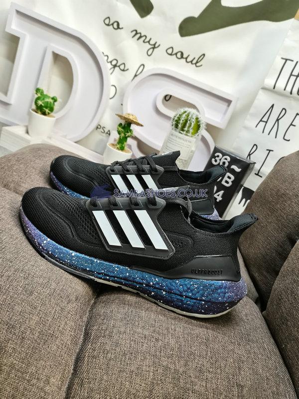 Adidas UltraBoost 21 "Black Blue Violet Metallic" - Cloud Black/Cloud White/Boost Blue Violet Metallic - FC0882 Classic Running Shoes