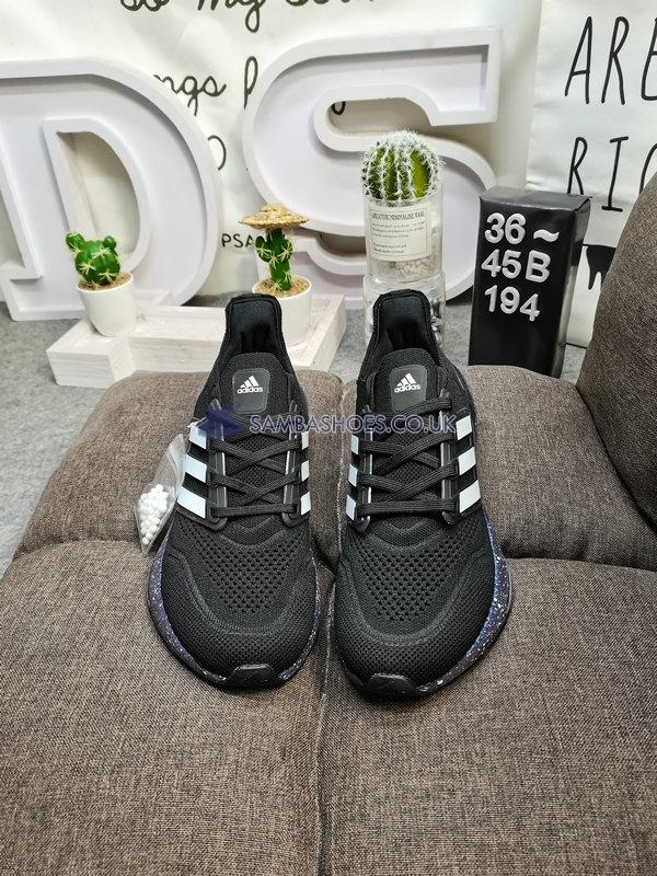 Adidas UltraBoost 21 "Black Blue Violet Metallic" - Cloud Black/Cloud White/Boost Blue Violet Metallic - FC0882 Classic Running Shoes