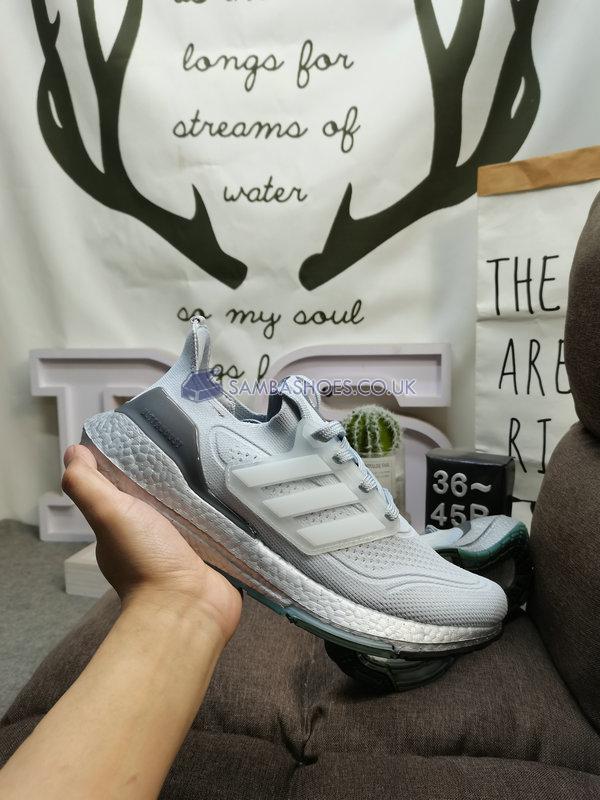 Adidas UltraBoost 21 "Crystal White Hazy Green" - Crystal White/Crystal White/Hazy Green - FY0383 Classic Running Shoes