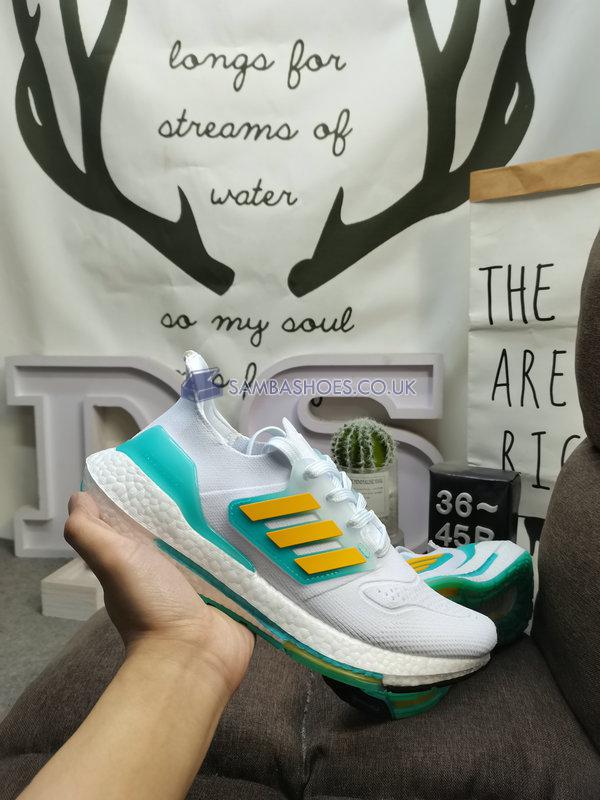 Adidas UltraBoost 22 "White Mint Rush" - Cloud White/Flash Orange/Mint Rush - GX5463 Classic Running Shoes