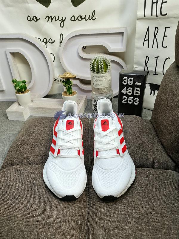 Adidas UltraBoost 22 "White Vivid Red" - Cloud White/Vivid Red/Beam Yellow - HP2485 Classic Running Shoes