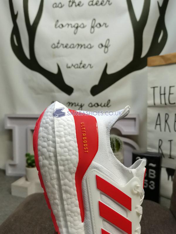 Adidas UltraBoost 22 "White Vivid Red" - Cloud White/Vivid Red/Beam Yellow - HP2485 Classic Running Shoes