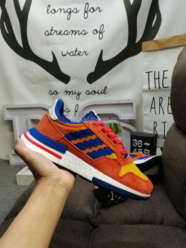 Adidas Dragon Ball Z x ZX 500 RM "Son Goku" - Orange/Collegiate Royal/Hi-Res Red - D97046 Classic Originals Shoes