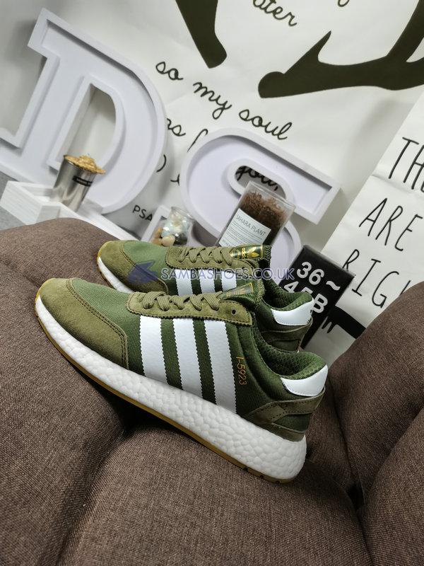 Adidas I-5923 "Base Green" - Base Green/Cloud White/Gum - CQ2492 Classic Originals Shoes