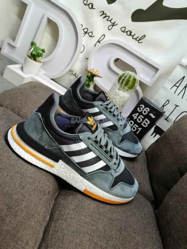 Adidas ZX 500 RM "Grey Yellow" - Grey Five/Black/Footwear White/Yellow - B42388 Classic Originals Shoes