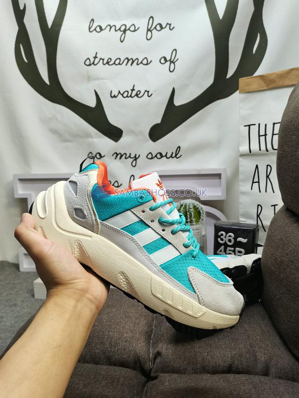 Adidas ZX 22 Boost "White Semi Mint Rush" - Cloud White/Semi Mint Rush/Semi Solar Orange - GY6693 Classic Originals Shoes