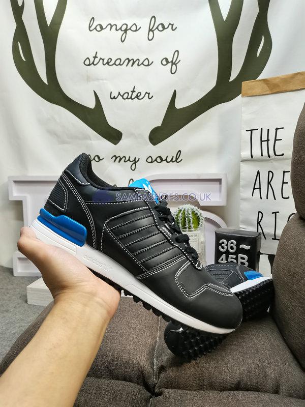 Adidas ZX 700 "Black Bluebird" - Black/Black/Bluebird - Q34161 Classic Originals Shoes