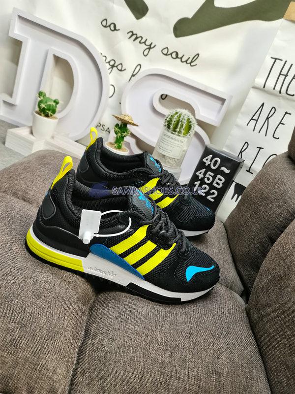 Adidas ZX 700 HD "Black Yellow" - Black/Acid Yellow/Sonic Aqua - GX8940 Classic Originals Shoes