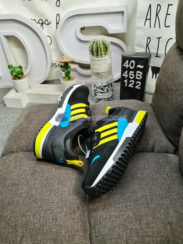 Adidas ZX 700 HD "Black Yellow" - Black/Acid Yellow/Sonic Aqua - GX8940 Classic Originals Shoes