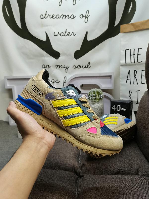 Adidas ZX 750 "Brown Yellow Blue" - Brown/Yellow/Blue/Red - GZ4625-1 Classic Originals Shoes