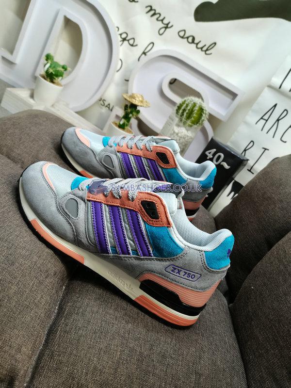 Adidas ZX 750 "Grey Orange Purple" - Grey/Orange/Purple/Blue - HQ6680-1 Classic Originals Shoes