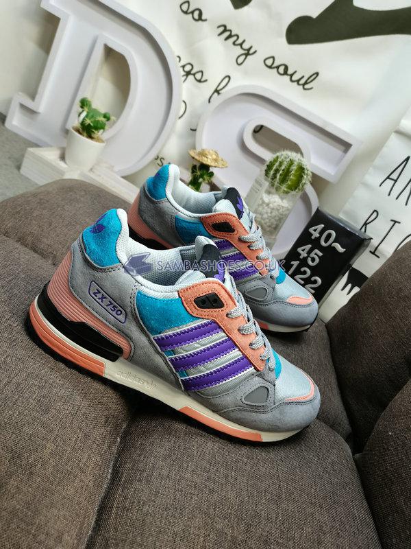 Adidas ZX 750 "Grey Orange Purple" - Grey/Orange/Purple/Blue - HQ6680-1 Classic Originals Shoes