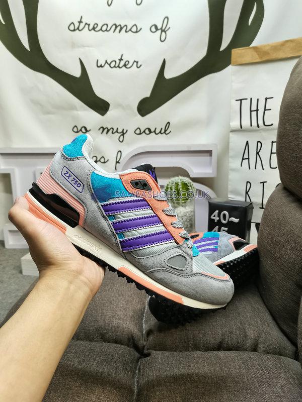 Adidas ZX 750 "Grey Orange Purple" - Grey/Orange/Purple/Blue - HQ6680-1 Classic Originals Shoes