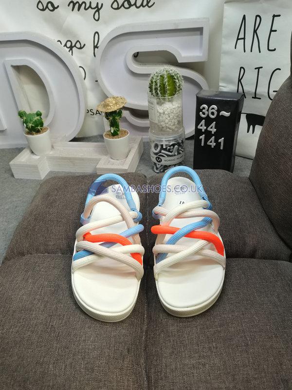 Adidas Adilette Noda Sandals "White Almost Blue" - Footwear White/Almost Blue/Wonder Taupe - HQ4487 Classic Originals Shoes