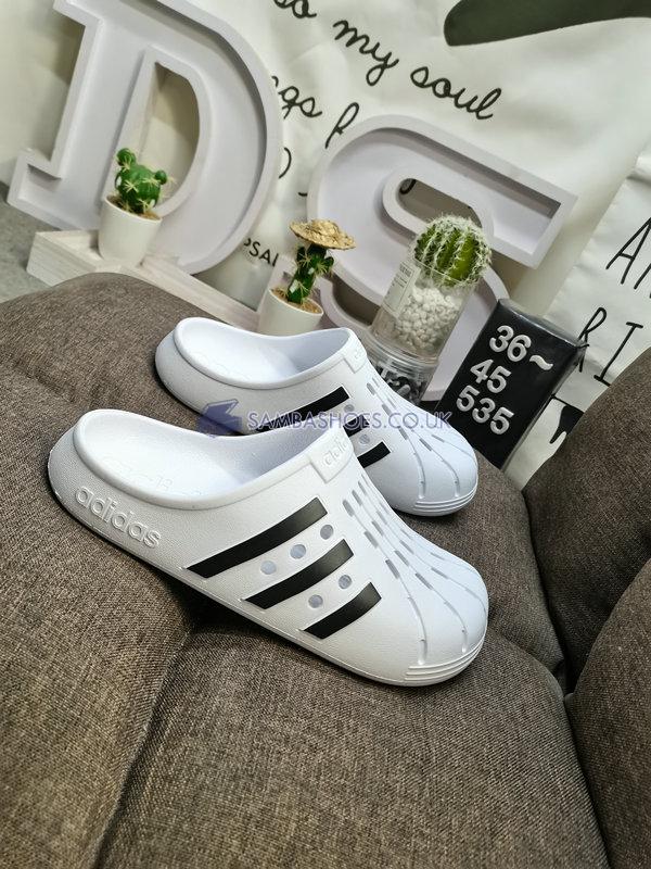 Adidas Adilette Clog "White Black" - Cloud White/Core Black/Cloud White - FY8970 Classic Originals Shoes