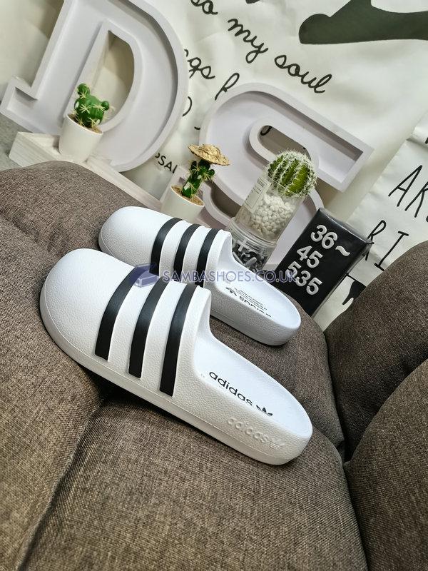 Adidas adiFOM Adilette Slide "White Black" - Cloud White/Core Black/Cloud White - HQ7219 Classic Originals Shoes