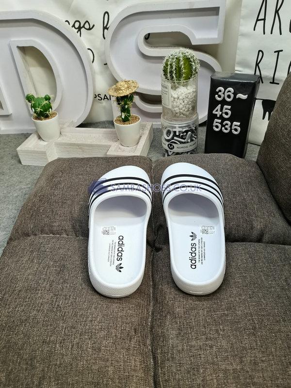 Adidas adiFOM Adilette Slide "White Black" - Cloud White/Core Black/Cloud White - HQ7219 Classic Originals Shoes