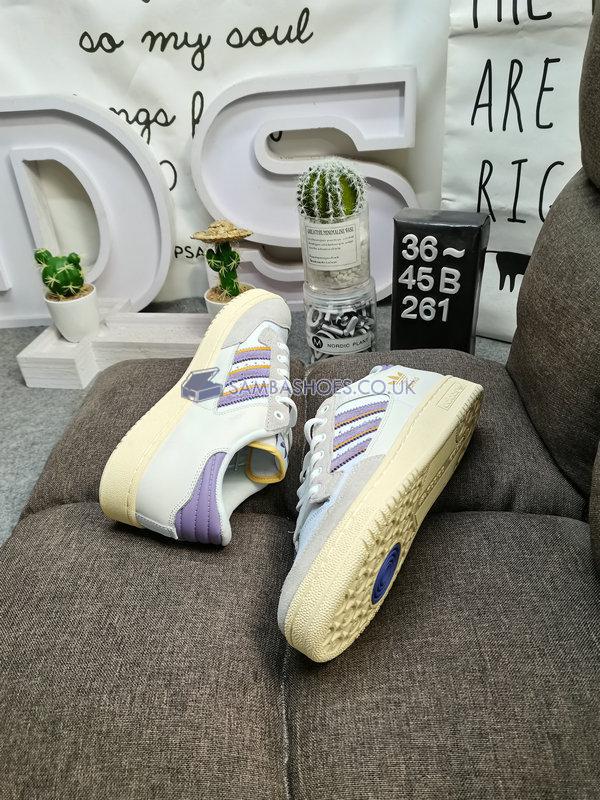 Adidas Centennial 85 Low "Crystal White Silver Violet" - Crystal White/Silver Violet/Bold Gold - ID1812 Classic Originals Shoes