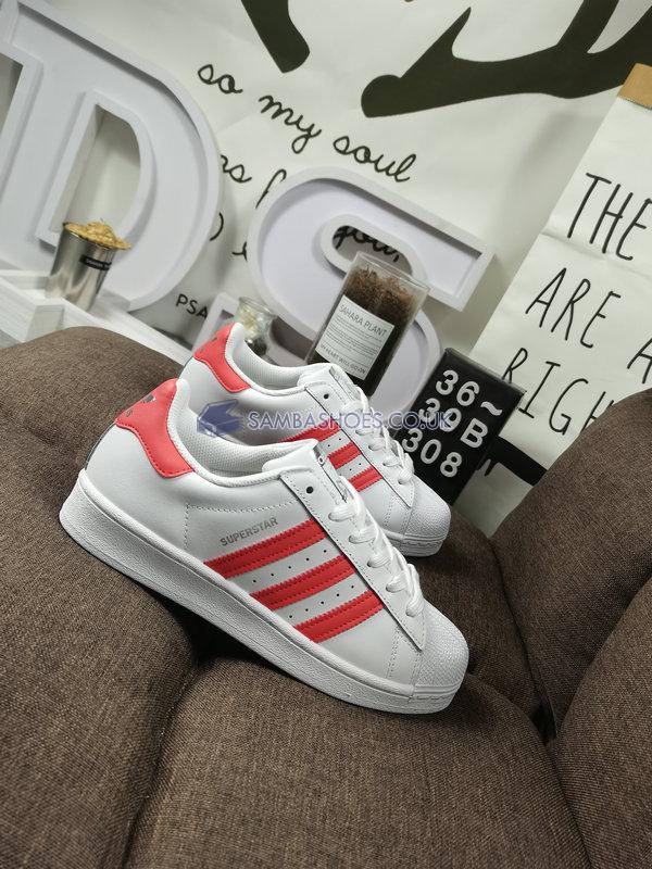 Adidas Wmns Superstar "Cloud White Pink" - Cloud White/Crew Red/Matte Silver - FX6075 Classic Originals Shoes