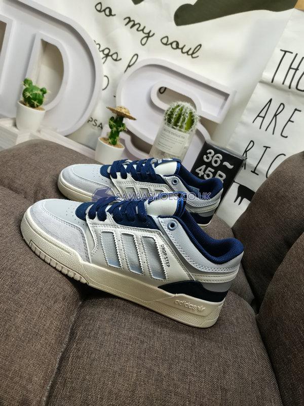 Adidas Drop Step Low "Off White Grey Navy" - Off White/Grey Two/Halo Blue - HQ7119 Classic Originals Shoes