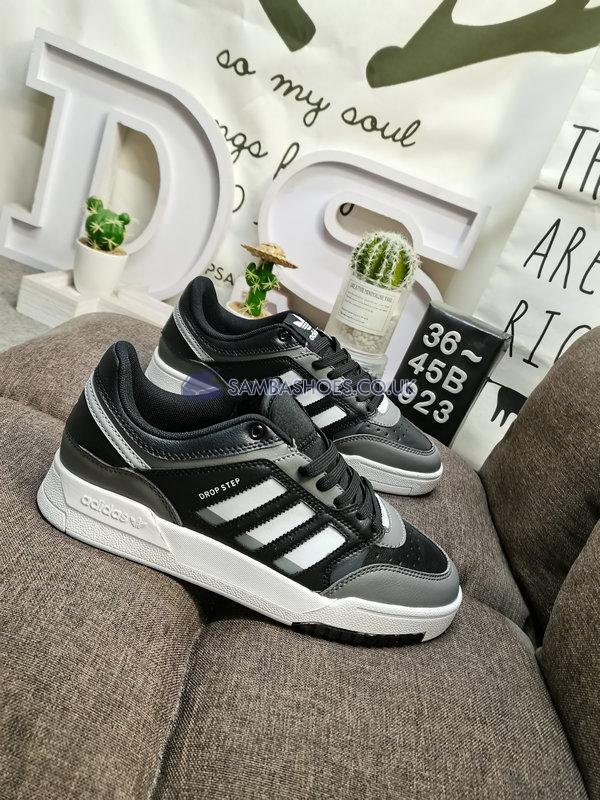 Adidas Drop Step Low "Black Dark Gray White" - Black/Dark Gray/White - GW9733 Classic Originals Shoes