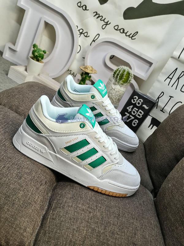 Adidas Drop Step Low "White Semi Court Green" - Cloud White/Semi Court Green/Cloud White - HQ7132 Classic Originals Shoes