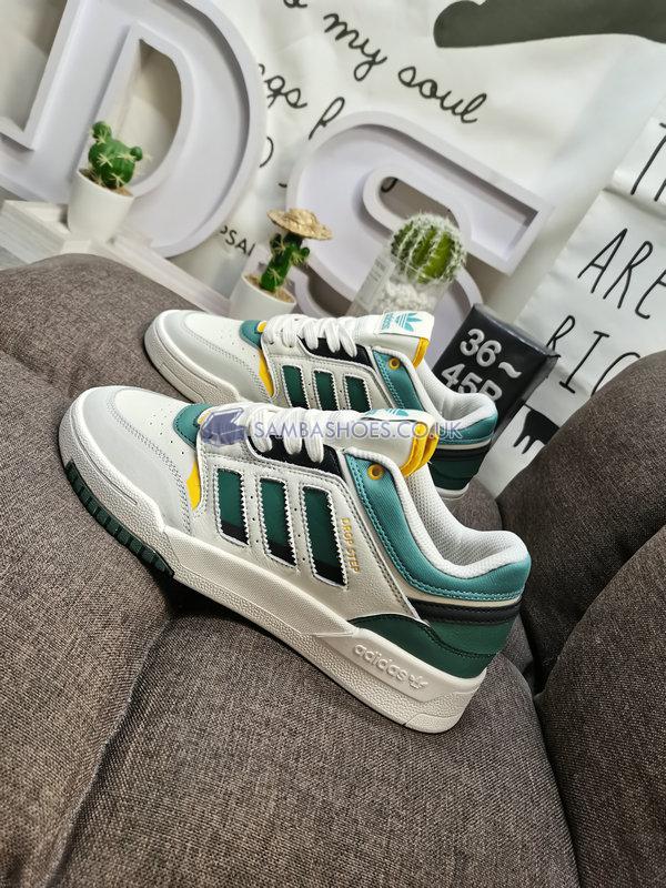 Adidas Drop Step Low "White Tech Emerald" - Chalk White/Tech Emerald/Active Gold - GW9735 Classic Originals Shoes