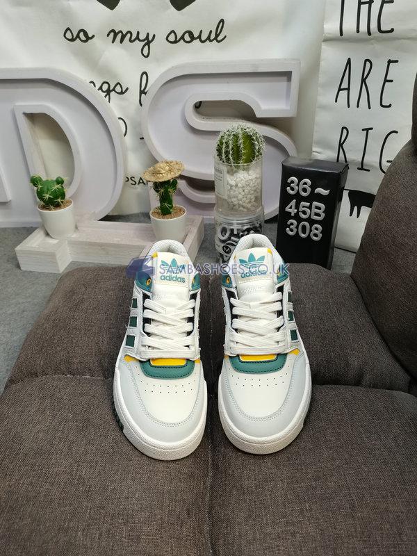 Adidas Drop Step Low "White Tech Emerald" - Chalk White/Tech Emerald/Active Gold - GW9735 Classic Originals Shoes