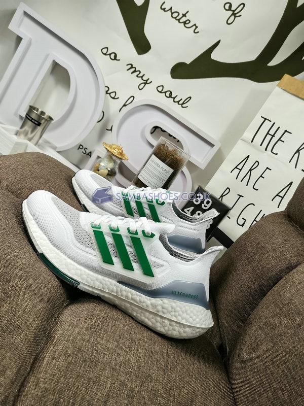 Adidas UltraBoost 21 "White Sub Green" - Cloud White/Sub Green/Core Black - FZ2326 Classic Running Shoes