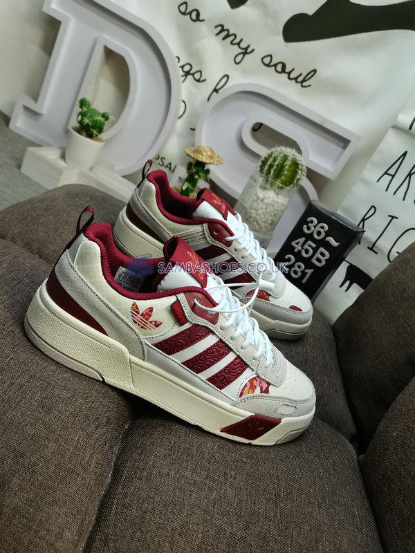 Adidas Drop Step Low "Off White Burgundy" - Off White/Collegiate Burgundy/Cream White - HQ7118-1 Classic Originals Shoes