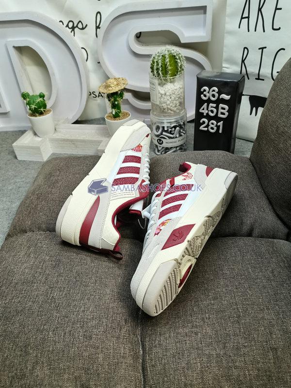 Adidas Drop Step Low "Off White Burgundy" - Off White/Collegiate Burgundy/Cream White - HQ7118-1 Classic Originals Shoes