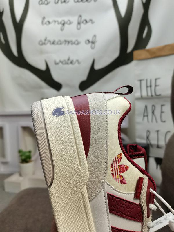 Adidas Drop Step Low "Off White Burgundy" - Off White/Collegiate Burgundy/Cream White - HQ7118-1 Classic Originals Shoes