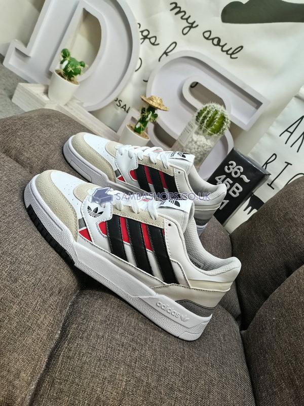 Adidas Drop Step Low "White Black Solar Red" - Footwear White/Core Black/Solar Red - GV9447-1 Classic Originals Shoes