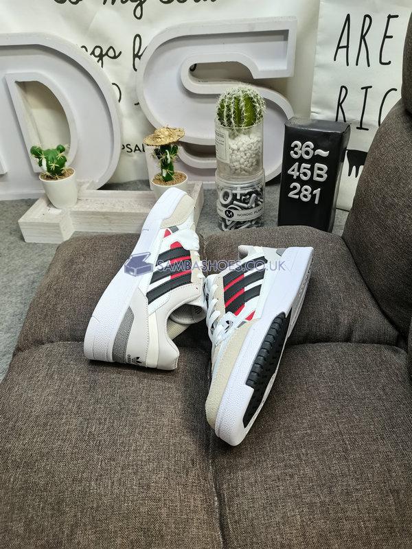 Adidas Drop Step Low "White Black Solar Red" - Footwear White/Core Black/Solar Red - GV9447-1 Classic Originals Shoes