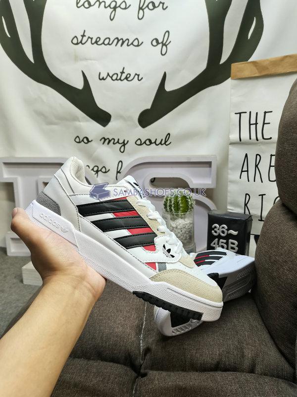 Adidas Drop Step Low "White Black Solar Red" - Footwear White/Core Black/Solar Red - GV9447-1 Classic Originals Shoes