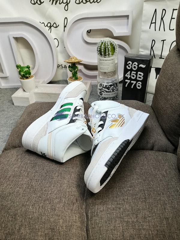 Adidas Drop Step XL "White Gold Metallic" - Footwear White/Green/Orbit Grey - GZ1581 Classic Originals Shoes